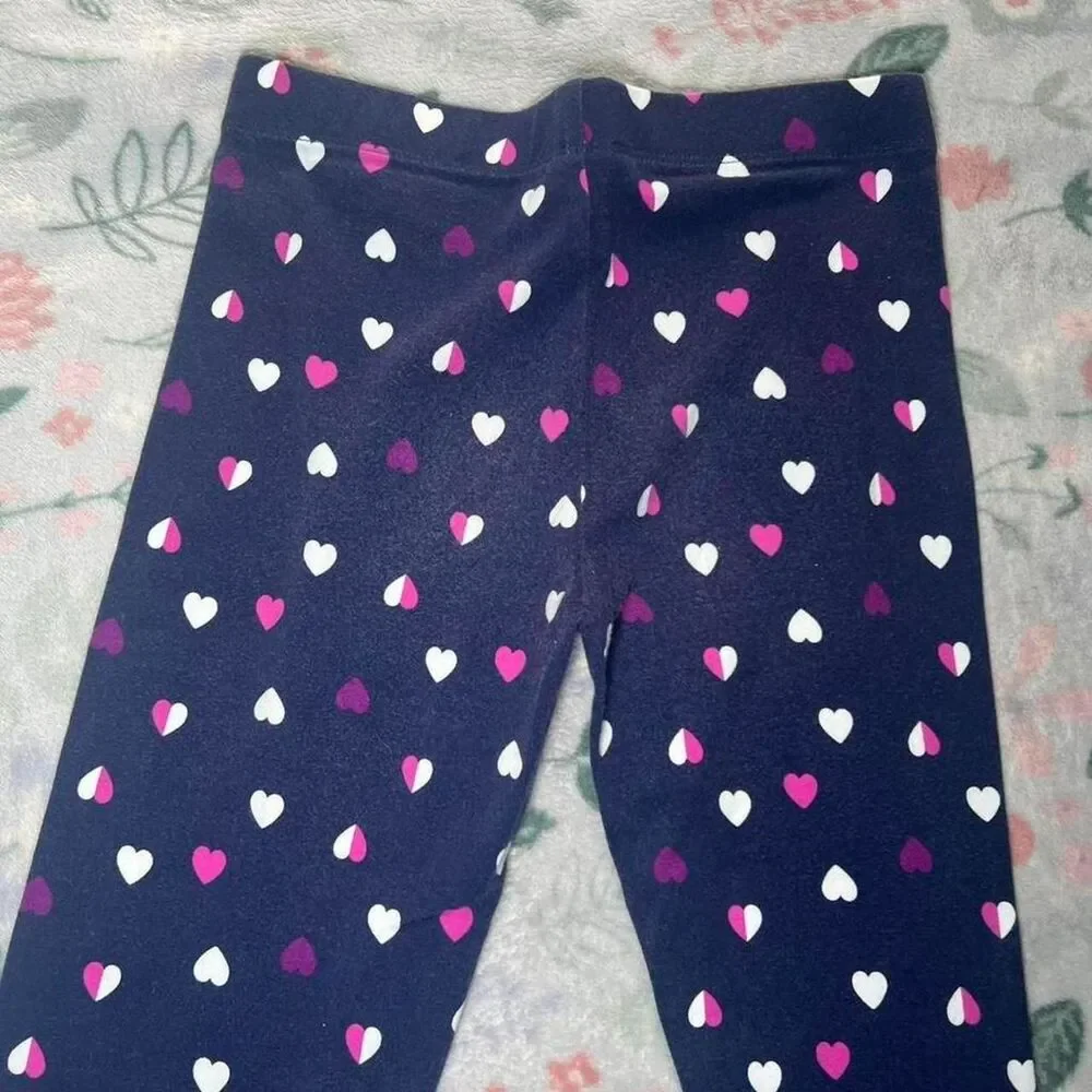 Gymboree Heart Print Leggings 12 - Kidcore Twee Kawaii Preppy Y2K Retro 2000s
